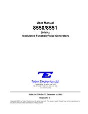 Tabor Electronics 8550 User Manual