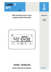 CAME TH/550 230 Installation And Use Manual