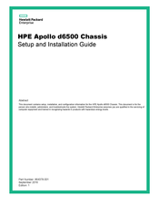 HPE Apollo d6500 Setup And Installation Manual