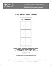 Home Decorators Collection BRD051KDFR4284 Use And Care Manual