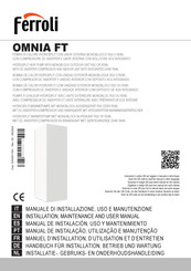 Ferroli OMNIA FT Installation, Maintenance And User Manual