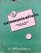 Hallicrafters SX-110 Operating And Service Instructions