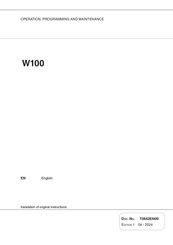 Evoca Group Wittenborg W100 Operation, Programming And Maintenance Manual