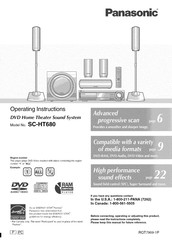 Panasonic SCHT680 - RECEIVER W/5-DISK DV Operating Instructions Manual
