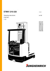 Jungheinrich ETV 320 Operating Instructions Manual