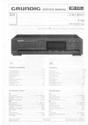 Grundig T 101 Service Manual