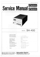 Technics SH-400 Service Manual