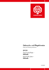 Schulte-Ufer Delicado GP 221 Using And Cleaning Instructions