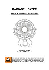 ROWAN ELECTRIC APPLIANCE R5315-BLACK Safety & Operating Instructions Manual