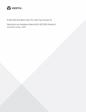 Vertiv RLS50 Description And Installation Manual