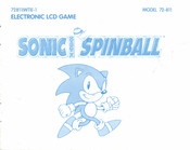 Sega SONIC THE HEDGEHOG SPINBALL Manual