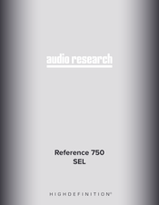 Audio Research Reference 750 SEL Manual