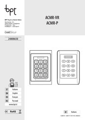 CAME bpt ACMR-VR Manual