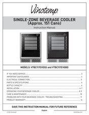 Vinotemp VTBC117EVGSS Instruction Manual