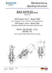 Pentair 2000 Operating Instructions Manual