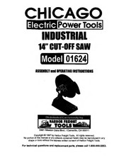 Chicago Electric 01624 Assembly And Operating Instructions Manual