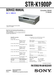 Sony STR-K1900P Service Manual
