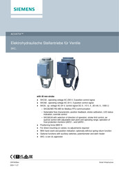 Siemens acvatix SKC62UA Manual