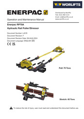 Enerpac RP70A Operation And Maintenance Manual