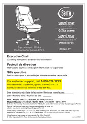 Serta 52153-BLK Assembly Instructions And Warranty Information