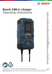 Bosch C80-Li Operating Instructions Manual