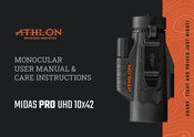 Athlon MIDAS PRO UHD 10x42 User Manual / Care Instructions