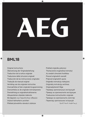 AEG BML18 Original Instructions Manual