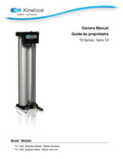 Kinetico TX 1440 Standard Mode Owner's Manual