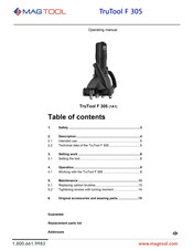MAG TruTool F 305 Operating Manual