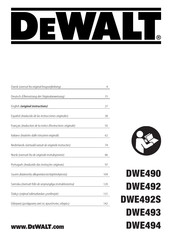 DeWalt DWE492 Original Instructions Manual