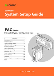 Contec CONPROSYS PAC Series Systems Setup Manual