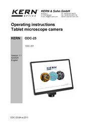 KERN Optics ODC-25 Operating Instructions Manual