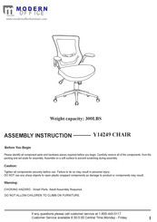 Modern Office Y14249 Assembly Instruction Manual