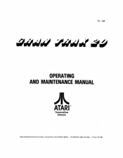 Atari GRAN TRAK 20 Operating And Maintenance Manual
