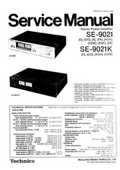 Technics SE-9021 Service Manual