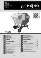 Scheppach HS510 Translation Of Original Instruction Manual