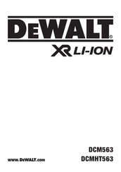 DeWalt XR Li-Ion DCMHT563 Original Instructions Manual