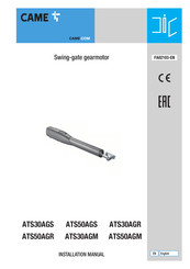 CAME ATS50AGM Installation Manual