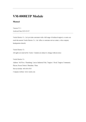 Veichi Electric VM-0008ETP Manual