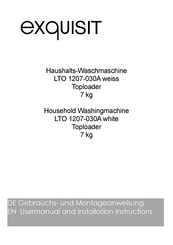 Exquisit LTO 1207-030A User Manual And Installation Instructions