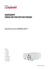 LEYBOLD VARODRY VD65 Operating Instructions Manual