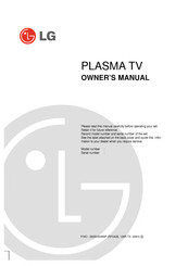 LG RZ-50PX20H Owner's Manual