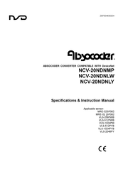 NSD ABSOCODER NCV-20NDNLY Specifications & Instruction Manual