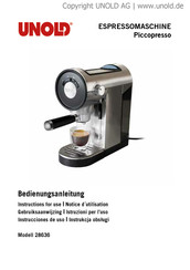 Unold Piccopresso 28636 Instructions For Use Manual