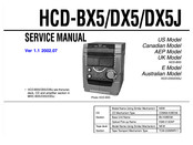 Sony HCD-BX5 Service Manual