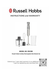 Russell Hobbs RHCSB Instructions And Warranty