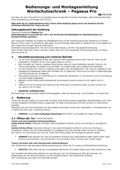 Format PEGASUS Pro 190 Operating And Mounting Instructions Manual
