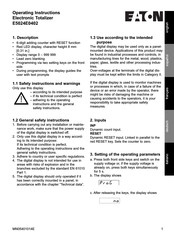 Eaton E5024E0402 Operating Instructions Manual