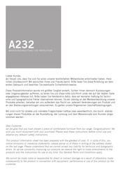 KOINOR Footrest A232 Use Instruction