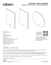 Robern INSTINCT IM0030CPFPDT Instructions Manual
